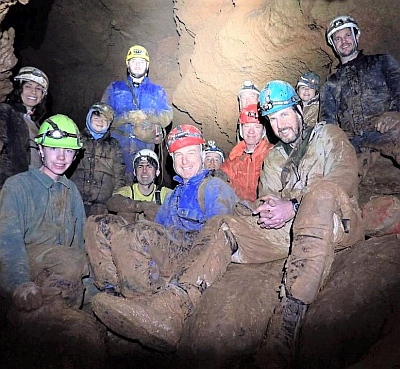 group of cavers